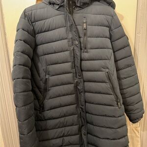 Stylish Puffer Coat in Dark Gray